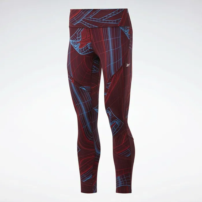 Leggings and Tights Womens Reebok Lux Perform Leggings Maroon