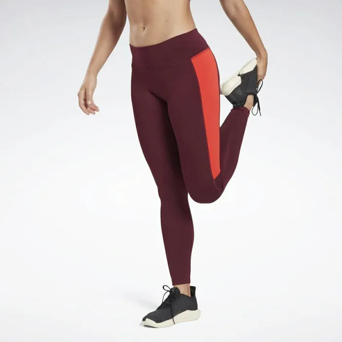 Leggings and Tights Womens Reebok Running Essentials Leggings Maroon