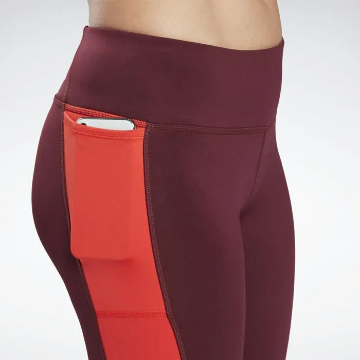 Leggings and Tights Womens Reebok Running Essentials Leggings Maroon