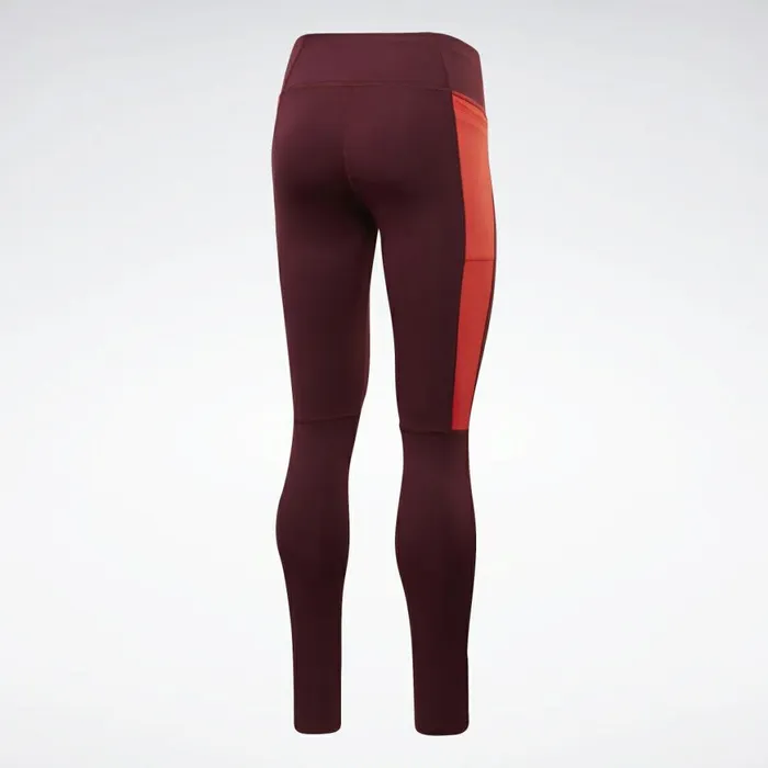 Leggings and Tights Womens Reebok Running Essentials Leggings Maroon