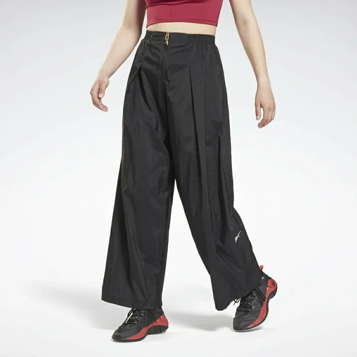 Leggings and Tights Womens Reebok Studio Shiny Woven Pants Black