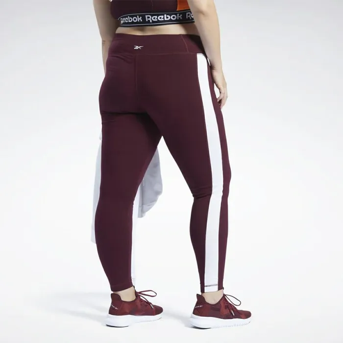 Leggings and Tights Womens Reebok Training Essentials Linear Logo Leggings Maroon
