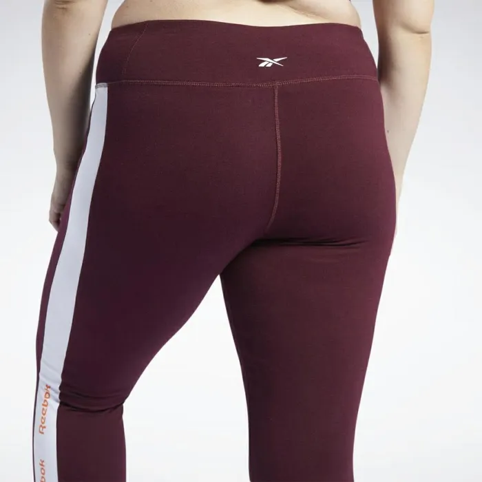 Leggings and Tights Womens Reebok Training Essentials Linear Logo Leggings Maroon