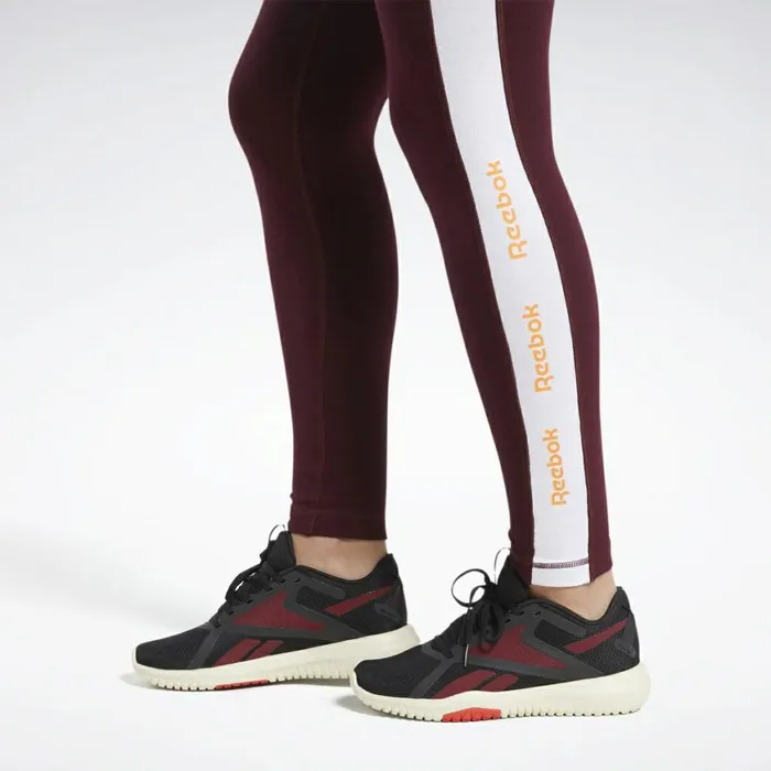 Leggings and Tights Womens Reebok Training Essentials Linear Logo Leggings Maroon