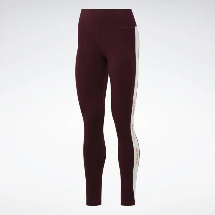 Leggings and Tights Womens Reebok Training Essentials Linear Logo Leggings Maroon