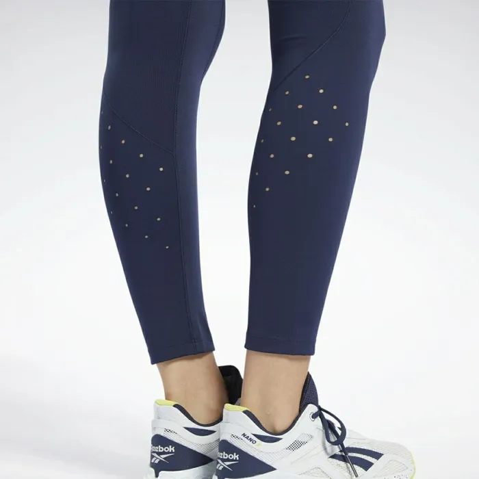 Leggings and Tights Womens Reebok United By Fitness Lux Perform Leggings Vector Navy