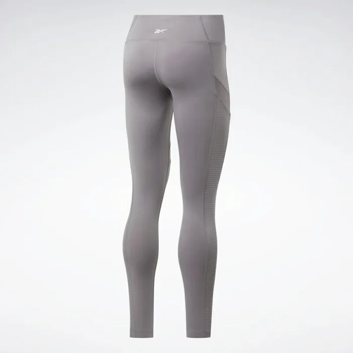 Leggings and Tights Womens Reebok Workout Ready Mesh Leggings Gravity Grey