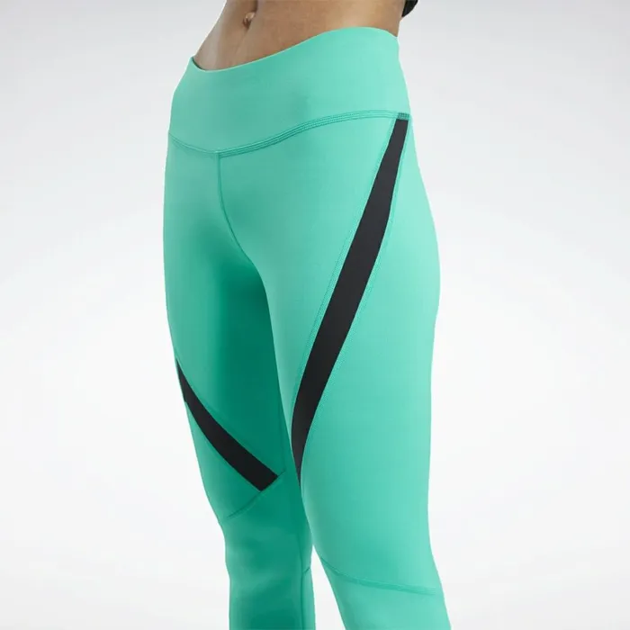 Leggings and Tights Womens Reebok Workout Ready Vector Leggings Court Green