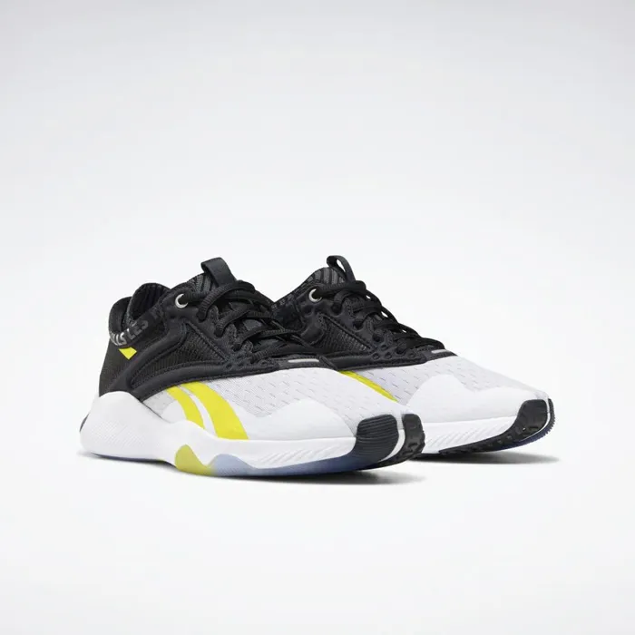 Les Mills Womens Reebok HIIT Shoes White Black Chartreuse