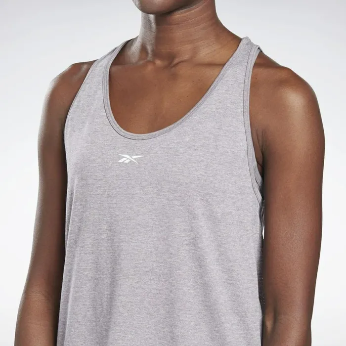 Les Mills Womens Reebok LES MILLS ACTIVCHILLCOTTON Tank Top Gravity Grey