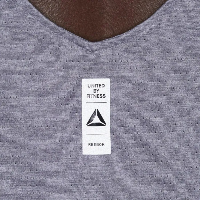 Les Mills Womens Reebok LES MILLS ACTIVCHILLCOTTON Tank Top Gravity Grey