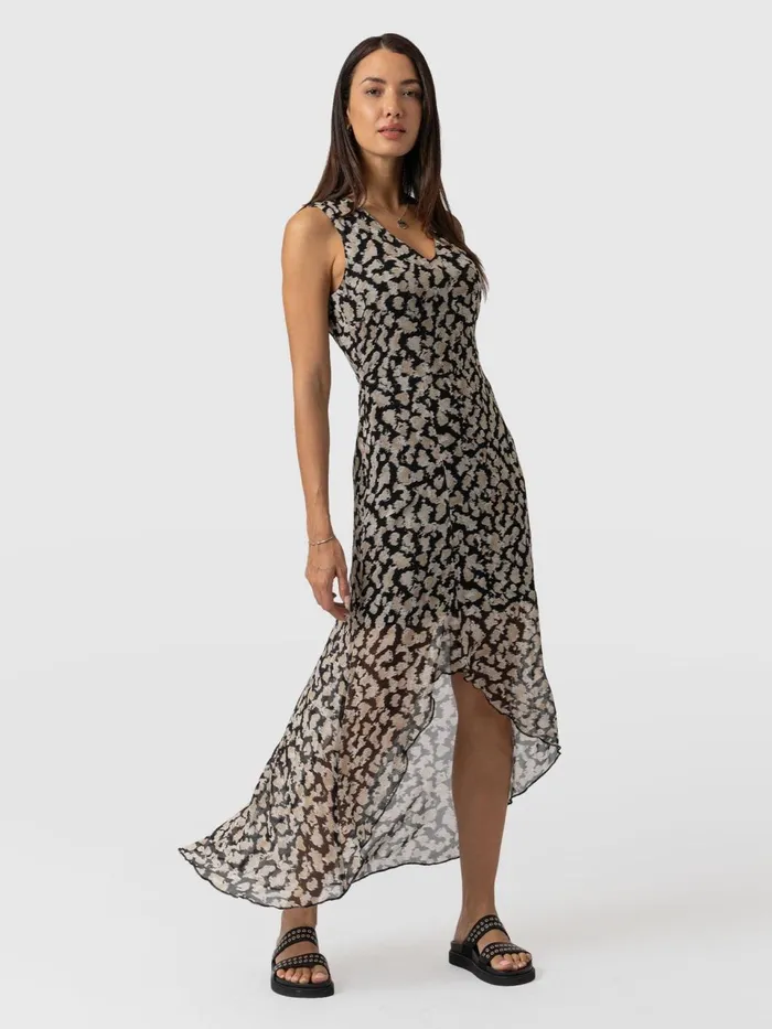Lexi High Low Dress 8211 Black Confetti Petal Black Confetti Petal Women Saint And Sofia Dresses