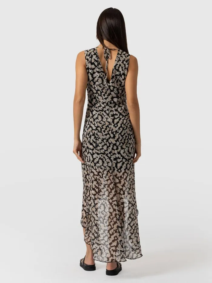 Lexi High Low Dress 8211 Black Confetti Petal Black Confetti Petal Women Saint And Sofia Dresses