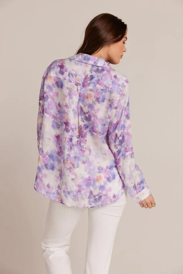 Linen Pocket Button Down 8211 Iris Floral Print Women Bella Dahl Long Sleeve Linen Pocket Button Down 8211 Iris Floral Print Women Bella Dahl Long Sleeve