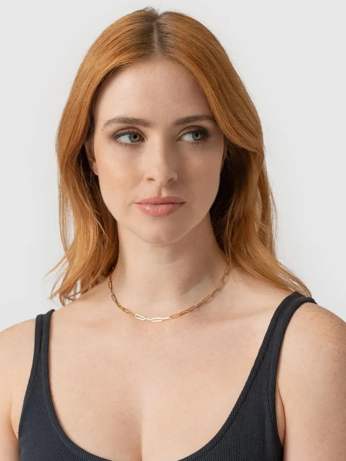 Link Chain Necklace 8211 Gold Gold Women Saint And Sofia Necklaces
