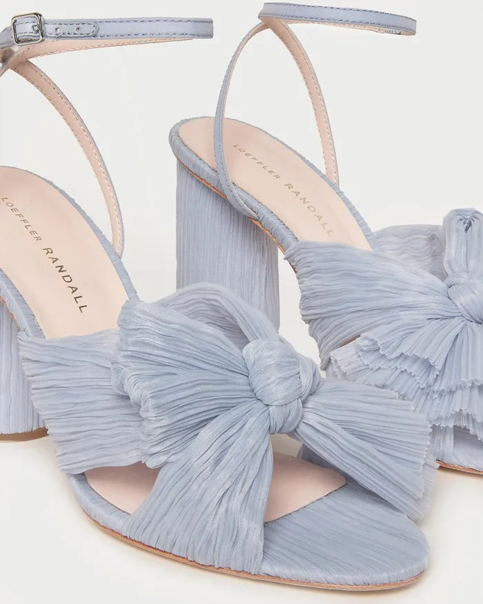Loeffler Randall Camellia Blue Bow Heel Women Heeled Sandals Loeffler Randall Camellia Blue Bow Heel Women Heeled Sandals