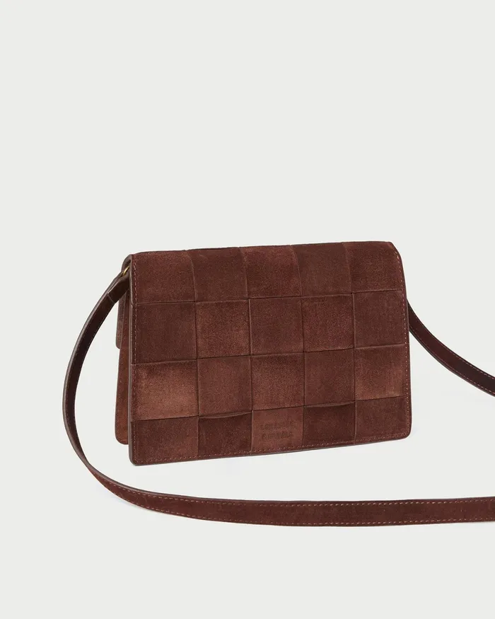 Loeffler Randall Delpine Espresso Woven Suede Shoulder Bag Women Shoulder Bags Loeffler Randall Delpine Espresso Woven Suede Shoulder Bag Women Shoulder Bags