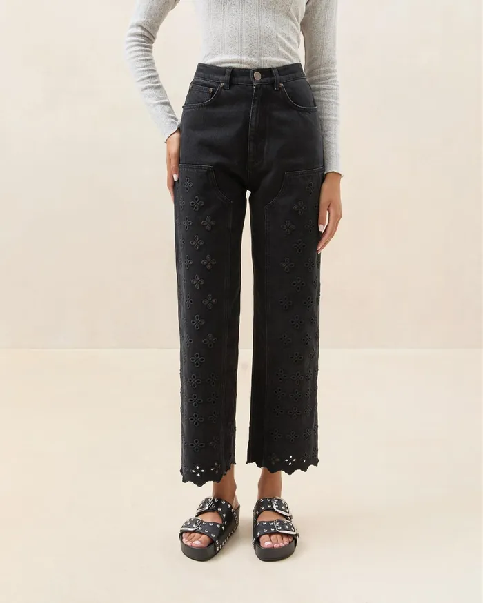 Loeffler Randall Demi Embroidered Pant Women Bottoms