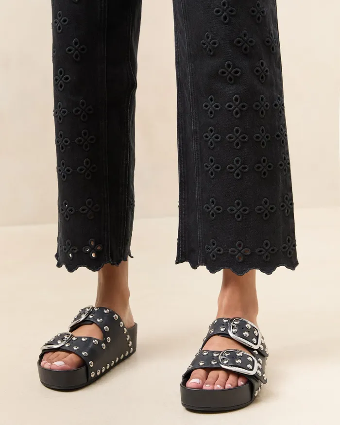 Loeffler Randall Demi Embroidered Pant Women Bottoms Loeffler Randall Demi Embroidered Pant Women Bottoms