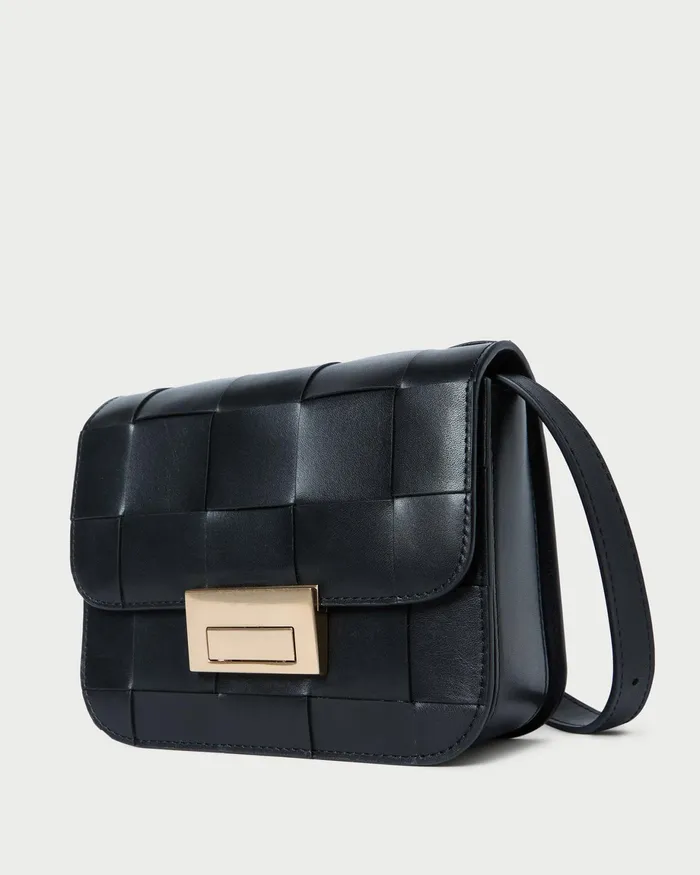 Loeffler Randall Desi Black Woven Leather Crossbody Women Crossbodies Loeffler Randall Desi Black Woven Leather Crossbody Women Crossbodies