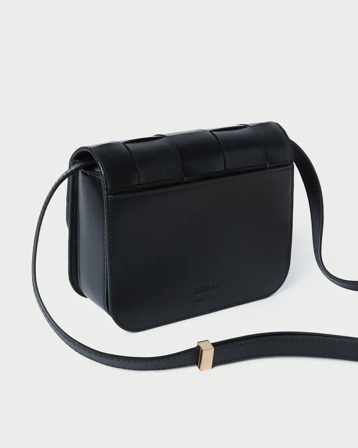 Loeffler Randall Desi Black Woven Leather Crossbody Women Crossbodies Loeffler Randall Desi Black Woven Leather Crossbody Women Crossbodies