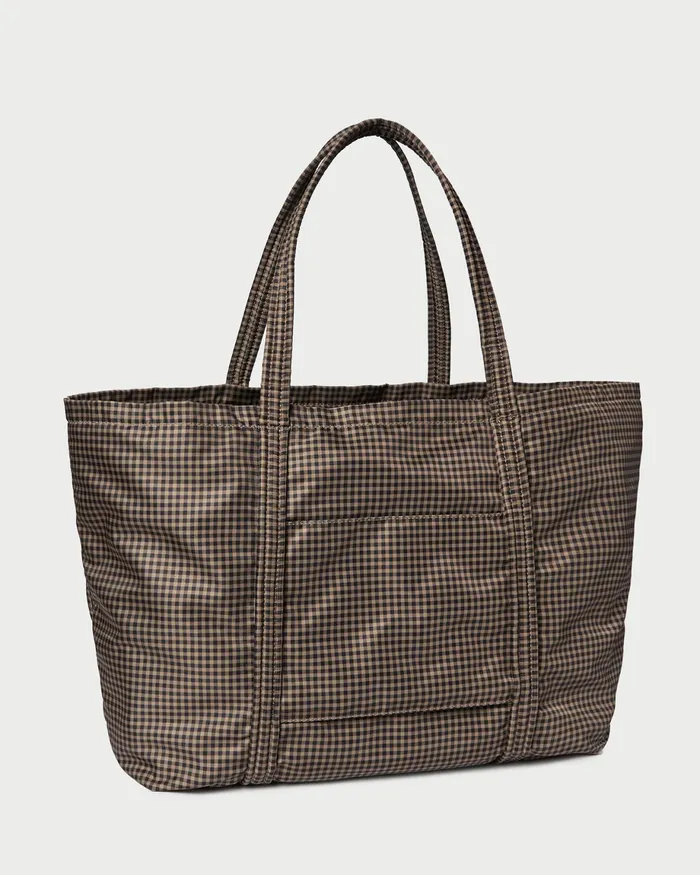 Loeffler Randall Dina BrownBlack Check Travel Tote Women Totes Loeffler Randall Dina BrownBlack Check Travel Tote Women Totes