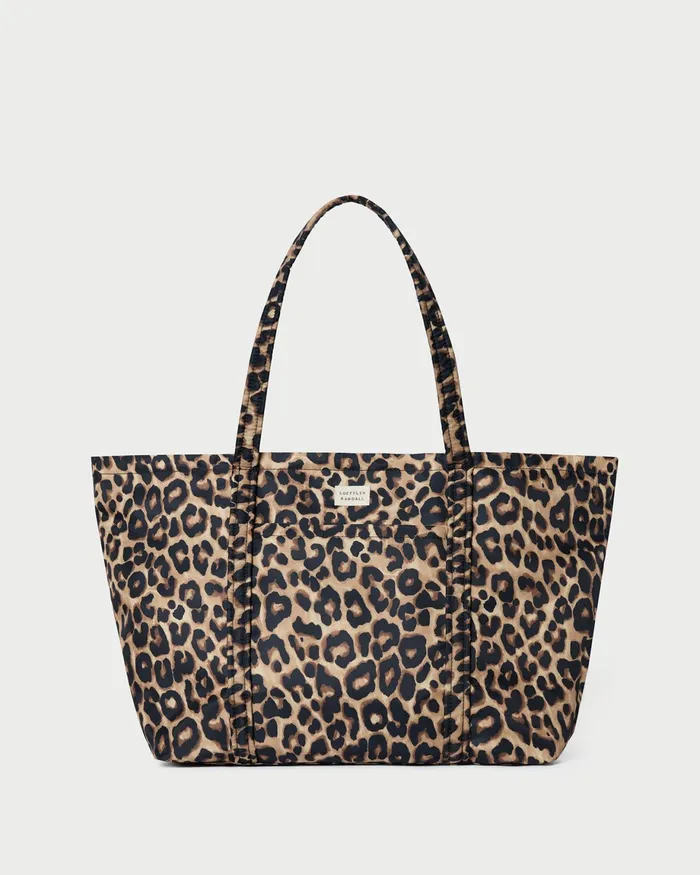 Loeffler Randall Dina Leopard Travel Tote Women Totes