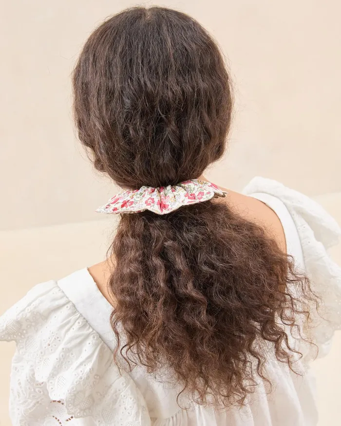 Loeffler Randall Frankie Red Floral Scallop Scrunchie I Hair Accessories I Accessories Women Accessories Loeffler Randall Frankie Red Floral Scallop Scrunchie I Hair Accessories I Accessories Women Accessories