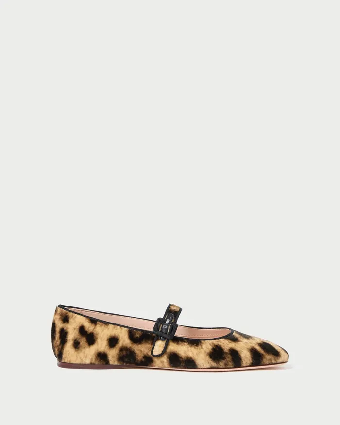 Loeffler Randall Ginger Leopard Velvet Mary Jane Women Flats and Loafers Loeffler Randall Ginger Leopard Velvet Mary Jane Women Flats and Loafers