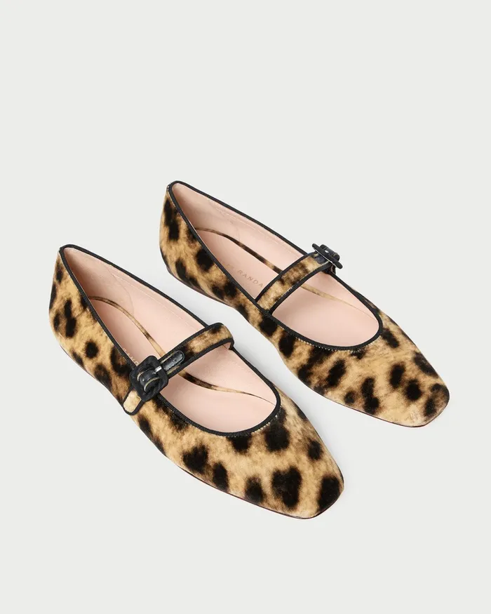 Loeffler Randall Ginger Leopard Velvet Mary Jane Women Flats and Loafers Loeffler Randall Ginger Leopard Velvet Mary Jane Women Flats and Loafers