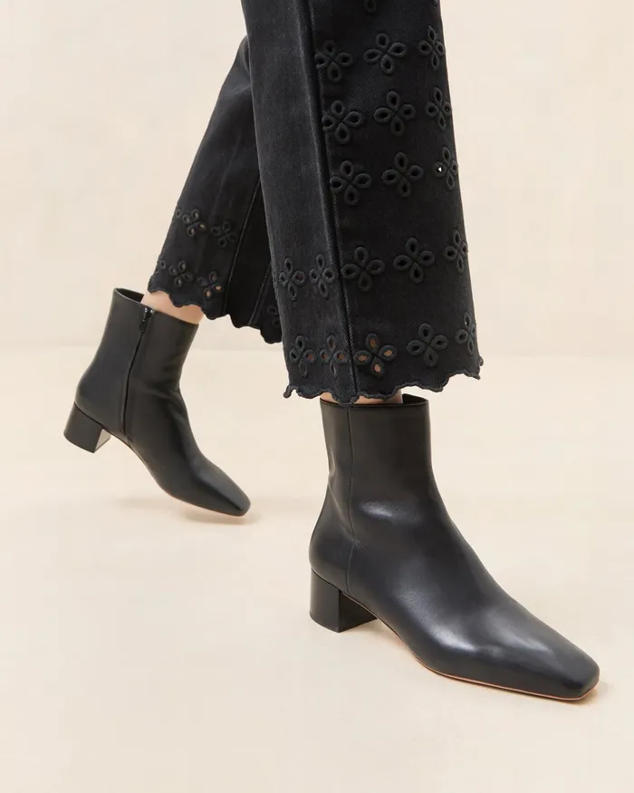 Loeffler Randall Ginny Black Leather Ankle Boot Women Boots Loeffler Randall Ginny Black Leather Ankle Boot Women Boots