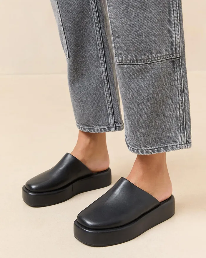 Loeffler Randall Haven Black Leather Mule Women Pumps and Mules Loeffler Randall Haven Black Leather Mule Women Pumps and Mules