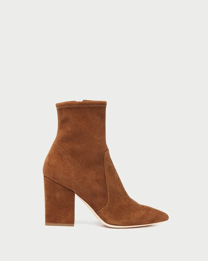 Loeffler Randall Isla Cacao Suede Slim Ankle Bootie L Ankle Boots L Footwear Women Boots