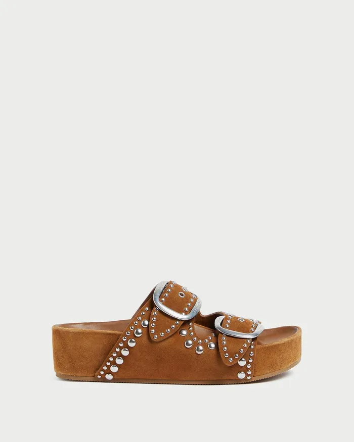 Loeffler Randall Jack Cacao Suede Studded Sandal L Flat Sandals L Footwear Women Flat Sandals Loeffler Randall Jack Cacao Suede Studded Sandal L Flat Sandals L Footwear Women Flat Sandals