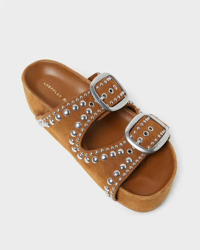 Loeffler Randall Jack Cacao Suede Studded Sandal L Flat Sandals L Footwear Women Flat Sandals Loeffler Randall Jack Cacao Suede Studded Sandal L Flat Sandals L Footwear Women Flat Sandals