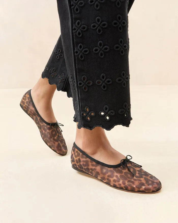 Loeffler Randall Landon Leopard Mesh Ballet Flat Women Flats and Loafers Loeffler Randall Landon Leopard Mesh Ballet Flat Women Flats and Loafers