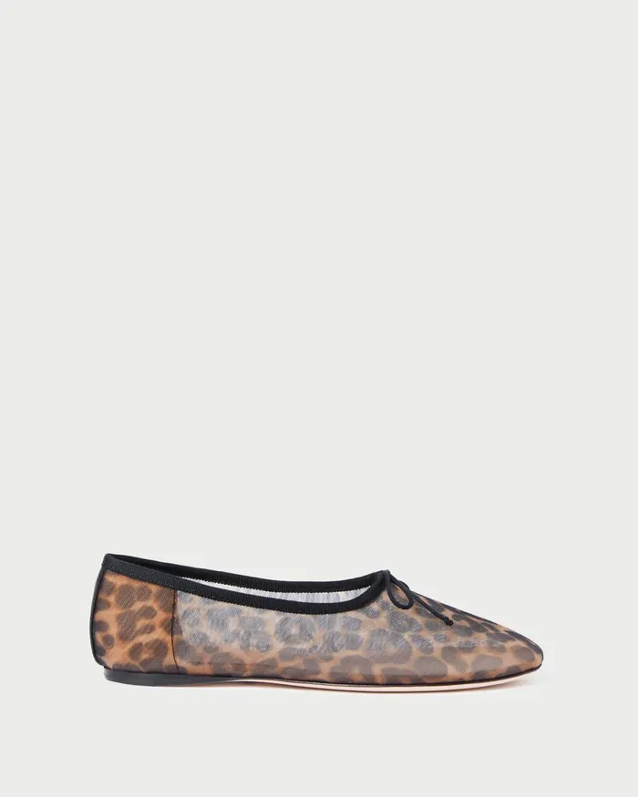 Loeffler Randall Landon Leopard Mesh Ballet Flat Women Flats and Loafers Loeffler Randall Landon Leopard Mesh Ballet Flat Women Flats and Loafers