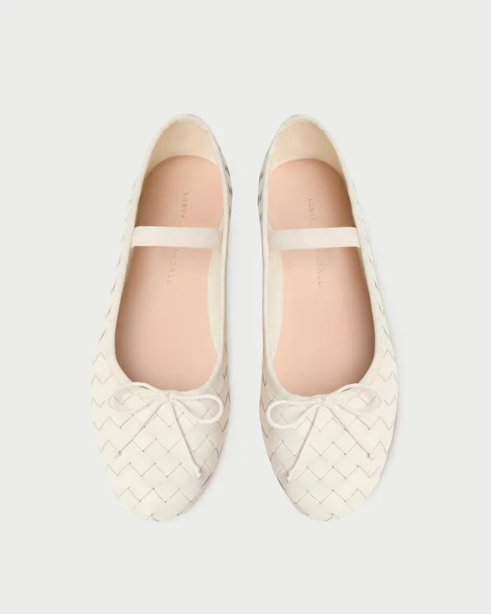 Loeffler Randall Leonie Cream Woven Ballet Flat I Flats I Footwear Women Flats and Loafers Loeffler Randall Leonie Cream Woven Ballet Flat I Flats I Footwear Women Flats and Loafers