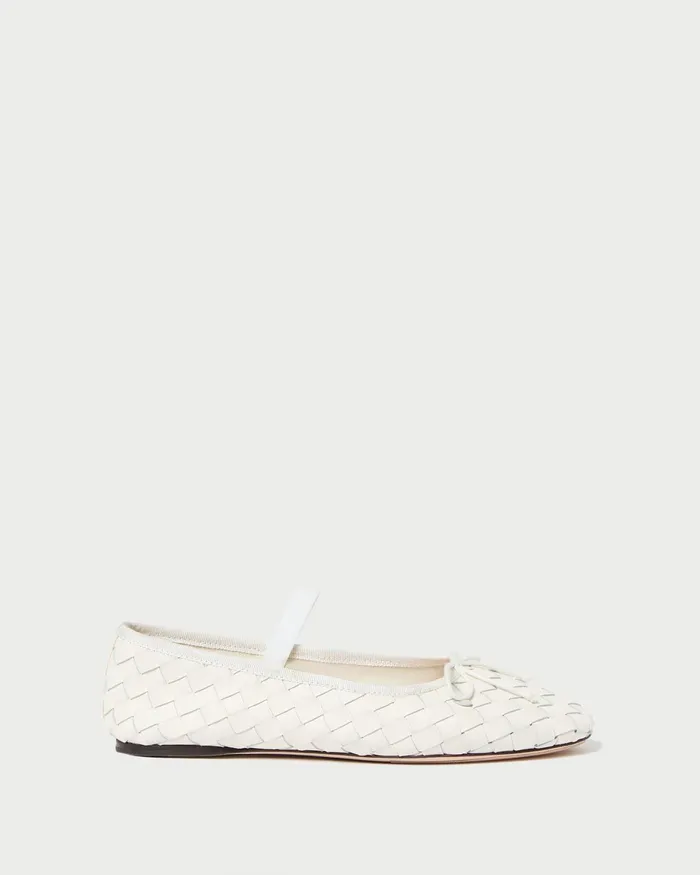 Loeffler Randall Leonie Cream Woven Ballet Flat I Flats I Footwear Women Flats and Loafers Loeffler Randall Leonie Cream Woven Ballet Flat I Flats I Footwear Women Flats and Loafers