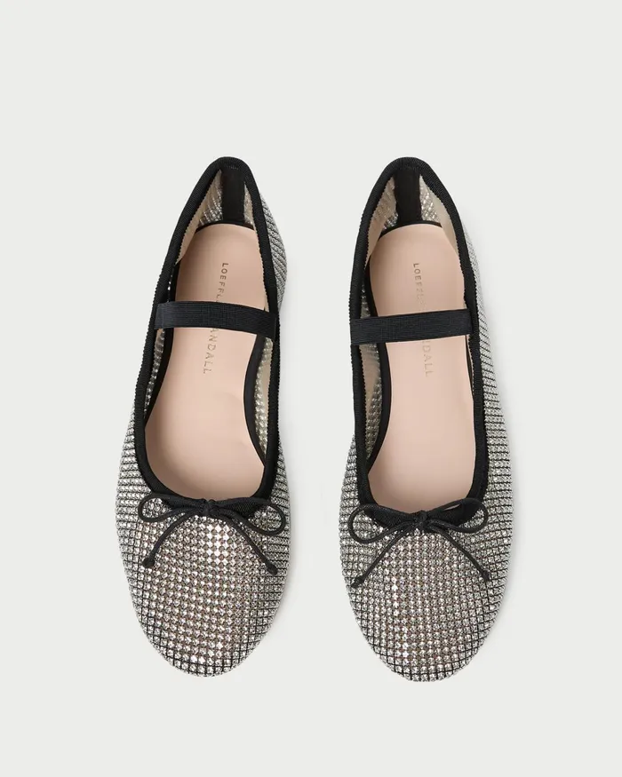 Loeffler Randall Leonie Crystal Ballet Flat Women Flats and Loafers