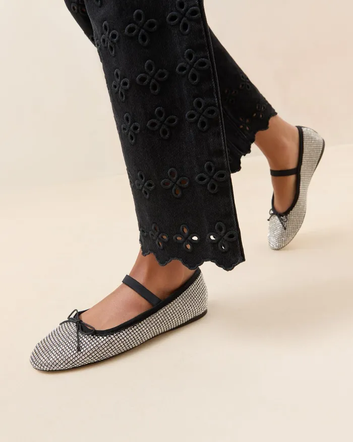 Loeffler Randall Leonie Crystal Ballet Flat Women Flats and Loafers Loeffler Randall Leonie Crystal Ballet Flat Women Flats and Loafers