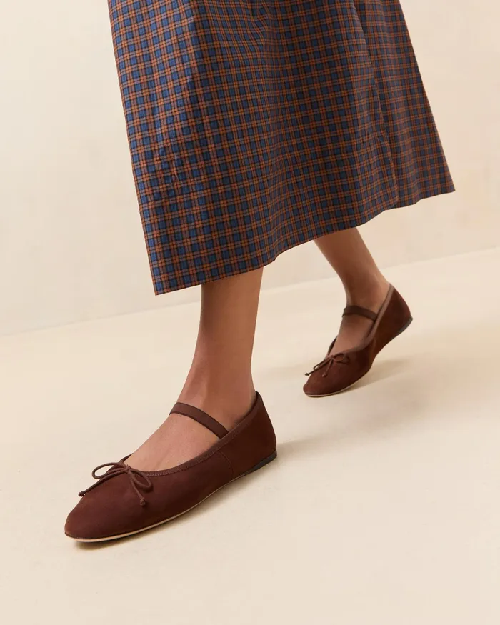 Loeffler Randall Leonie Espresso Suede Ballet Flat Women Flats and Loafers Loeffler Randall Leonie Espresso Suede Ballet Flat Women Flats and Loafers