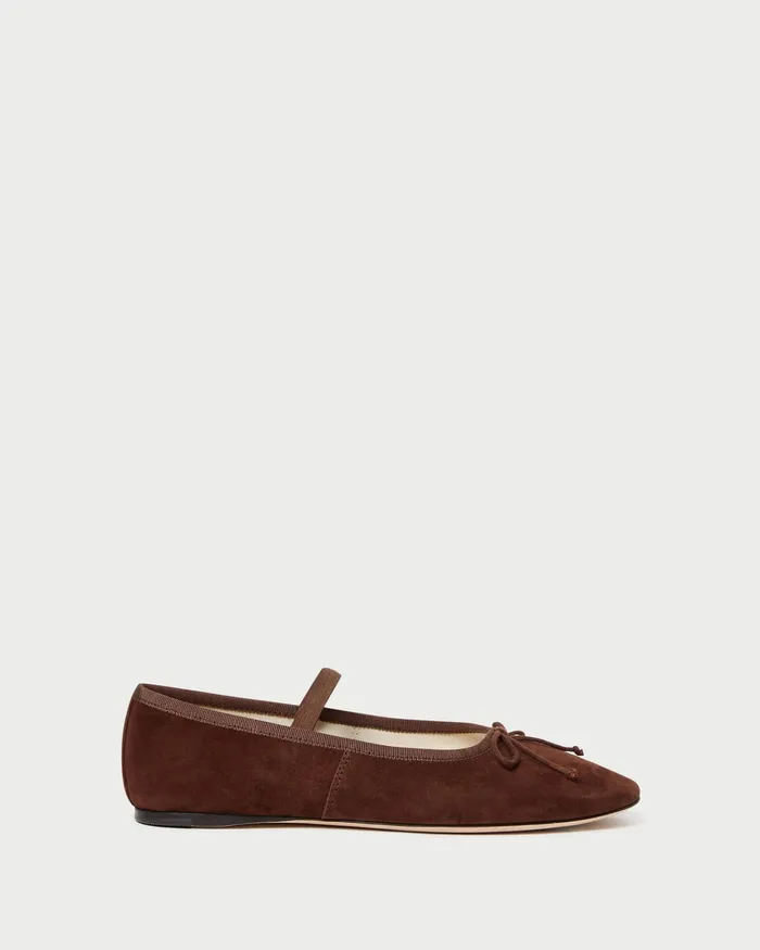 Loeffler Randall Leonie Espresso Suede Ballet Flat Women Flats and Loafers Loeffler Randall Leonie Espresso Suede Ballet Flat Women Flats and Loafers