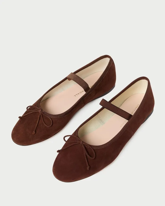 Loeffler Randall Leonie Espresso Suede Ballet Flat Women Flats and Loafers Loeffler Randall Leonie Espresso Suede Ballet Flat Women Flats and Loafers