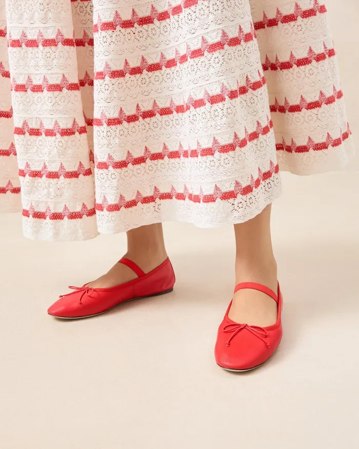 Loeffler Randall Leonie Red Leather Ballet Flat I Flats I Footwear Women Flats and Loafers Loeffler Randall Leonie Red Leather Ballet Flat I Flats I Footwear Women Flats and Loafers
