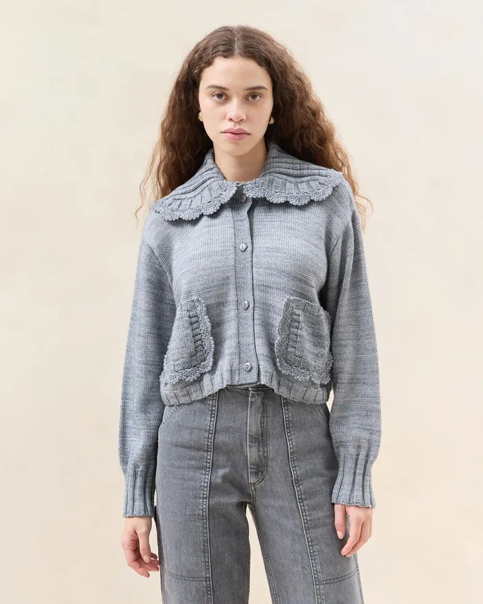Loeffler Randall Lo CreamBrown Collared Cardigan L Sweaters and Knits L Apparel Women Knitwear Loeffler Randall Lo CreamBrown Collared Cardigan L Sweaters and Knits L Apparel Women Knitwear