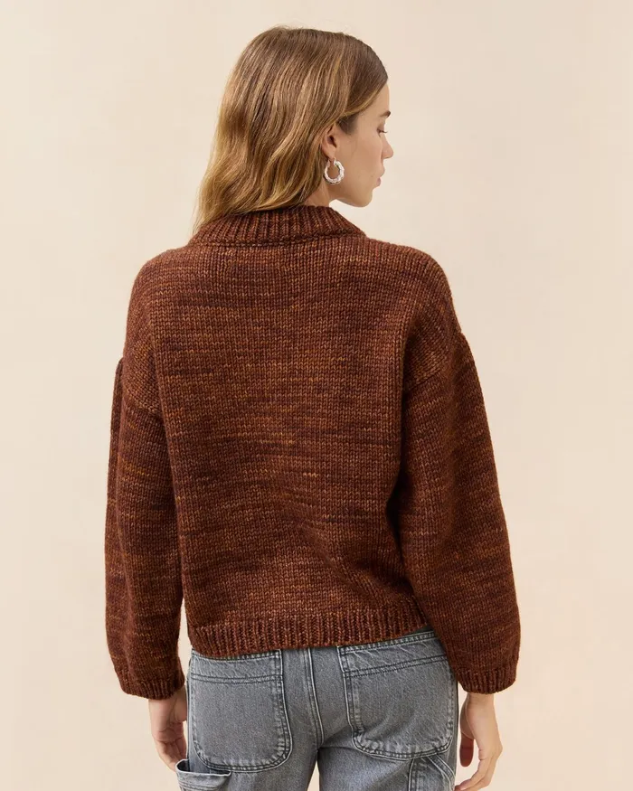 Loeffler Randall Maddie Brown Wool Cardigan Women Tops Loeffler Randall Maddie Brown Wool Cardigan Women Tops