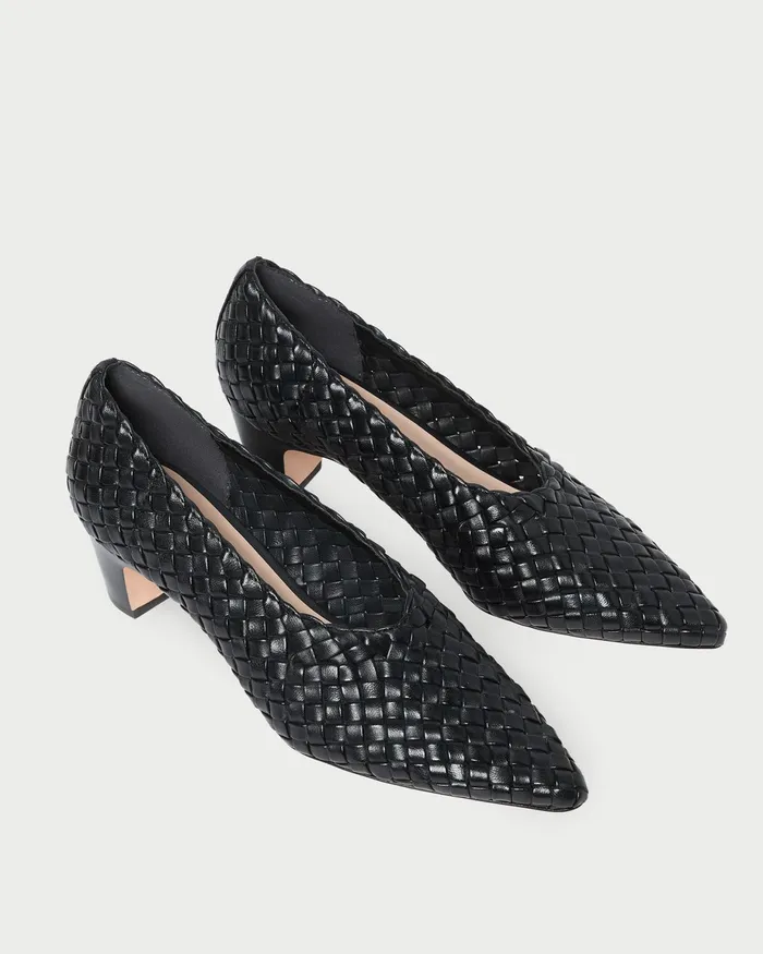 Loeffler Randall Maeve Black Woven Low Pump Women Pumps and Mules Loeffler Randall Maeve Black Woven Low Pump Women Pumps and Mules