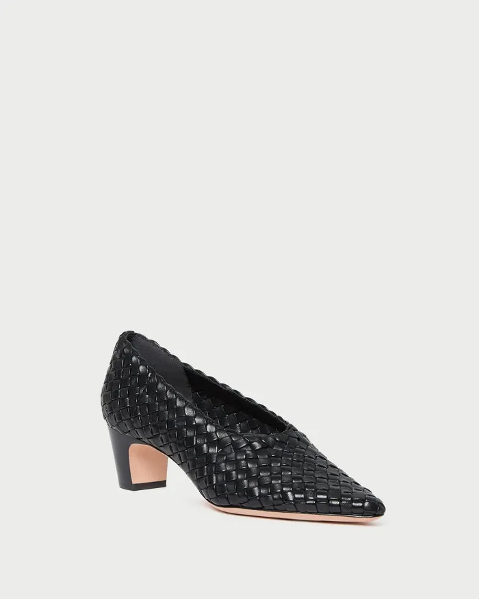Loeffler Randall Maeve Black Woven Low Pump Women Pumps and Mules Loeffler Randall Maeve Black Woven Low Pump Women Pumps and Mules