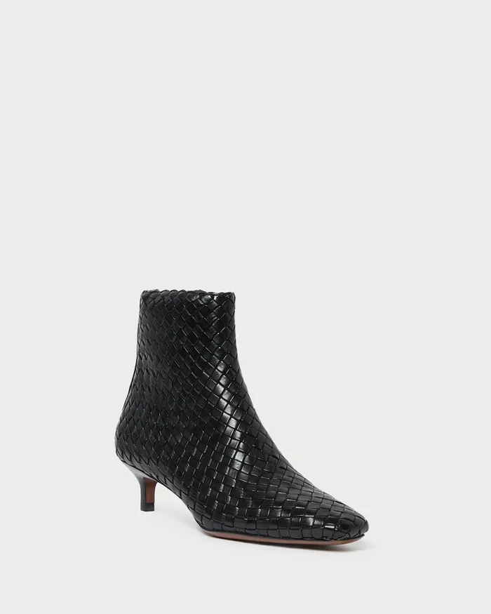 Loeffler Randall Marcella Black Woven Ankle Boot Women Boots Loeffler Randall Marcella Black Woven Ankle Boot Women Boots